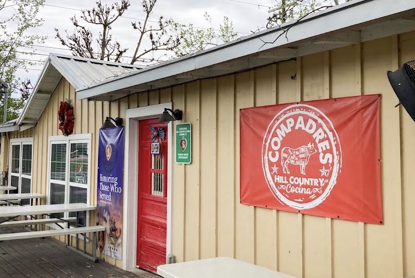 Compadres Hill Country Cocina storefront in Boerne, TX